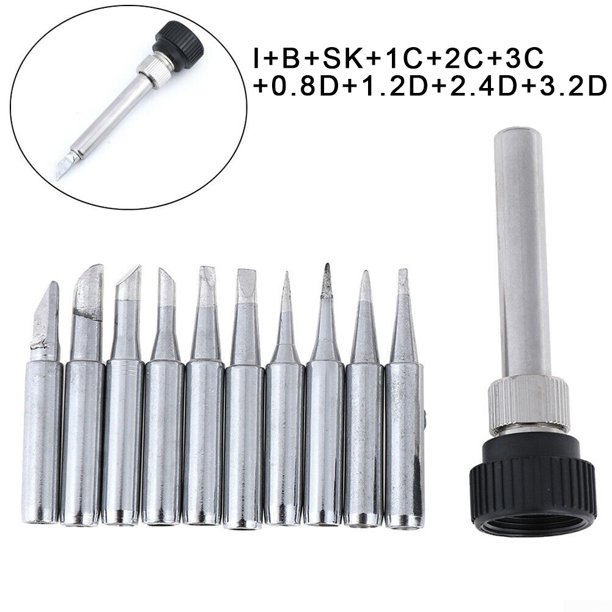 Soldering Iron Tips 900m T B I Sk 1c 2c 3c 0 8d 1 2d 2 4d 3 2d Soldering Station Walmart Com Walmart Com