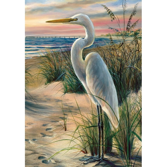 White Egret 4843 Decorative Flag