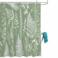 thumbnail image 2 of Shower Curtain for Bathroom Fern Leaves Sage Green Foliage Waterproof Bath Curtains Shower Curtains with Hooks,Watercolor Botanical Sketch Bathroom Curtain Privacy Drapes for Bathtubs Toilet 36x72in, 2 of 9
