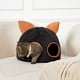 thumbnail image 4 of Casa interior para gatos y cama para mascotas | Cojín extraíble | Tejido suave | Refugio ligero y fácil de limpiar | Acogedor y cálido | Portátil para gatos, animales pequeños | Color Café | 16 x 13, 4 of 6