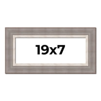 19x7 Frame Grey Real Wood Picture Frame Width 2.75 Inches | Interior Frame Depth 0.5 Inches | Linus