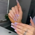 thumbnail image 4 of Uñas postizas Coffin Press on Nails Cubierta completa Uñas postizas para mujeres y niñas (3 cajas de 24 cada una) Adepaton BST2001842-4, 4 of 6
