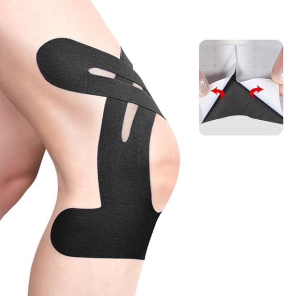 IFRINID Kinesiology Tape, Pre-Cut Knee Muscle Patches, 10 Pack, Elastic Sports Support for Running, Fitness, Basketball