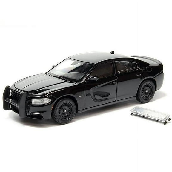 2016 Dodge Charger Pursuit Police Interceptor Unmarked Police Pursuit Series 1 by 24 Scale Diecast Model Car, Black