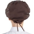 thumbnail image 2 of Mesh Work Hat Cook Accessories Breathable Smoke-proof Dust Cooking Hygienic Cap Work Wear Chef Hat Canteen Catering Brown One Size, 2 of 5