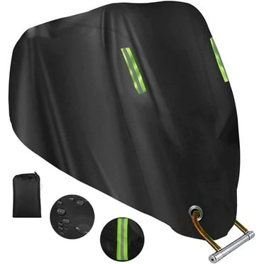 Motorcycle Cover All Season,Universal Weather Quality Waterproof Sun Outdoor Protection Scooter Shelter Tear Proof Night Reflective & Lock-Holes Storage Bag Fits up to 97" Motorcycles