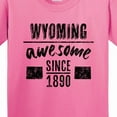 thumbnail image 4 of Inktastic Wyoming Awesome Since 1890 Youth T-Shirt, 4 of 5