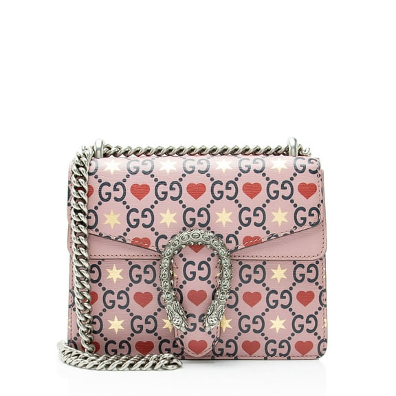 Pre-Owned Gucci Leather Crystal Valentines Dionysus Small Shoulder Bag