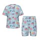 thumbnail image 1 of Fotbe Brain Training Pijama Estampada de 2 Piezas para Niños – Ropa de Dormir de Manga Corta Cómoda para Niños y Niñas, Camiseta y Shorts de Algodón-Medium, 1 of 6
