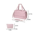 thumbnail image 3 of Womens Travel Duffel Bag, Weekender Tote with Shoe Compartment, Wet Pocket and Usb Charging Port, Large Capacity Carry on for Gym, Overnight Trips, Weekend Getaways, Pink, by FAJHHA, 3 of 8