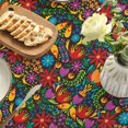 thumbnail image 4 of Mexico Round Tablecloth 60x60 Inch Round, Halloween Cinco De Mayo Fiesta Design Washable Seasonal Table Cover for Party Picnic Dinner Decor, 4 of 6