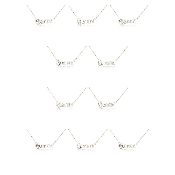 Minnieouse Retro Carta Encanto Constelaciones Amistad Collar DIY Chic con Tarjeta de Exhibición Colgante para Amante Festival Regalos Plata Type1 NO1 Minnieouse CBP222045