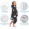 thumbnail image 7 of Ballerina Princess Swan Pattern Hooded Bath Towel，50"x30" for Ages 3 To 12 Kids, Quick Dry Lightweight Soft Microfiber Hood Beach Towel Cover Up for Kids, 7 of 7