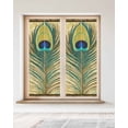 thumbnail image 2 of Window Privacy Film Retro Peacock Feathers Stained Glass Window Film Decorative Sun Block Window Cover Vintage Abstract Art Window Clings Static Adhesive Sticker for Bathroom 23.6"x59", 2 of 7