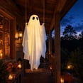 thumbnail image 6 of Linnome Solar Powered Swinging Ghost Halloween Decor, Waterproof Lighted Hanging Ghost Ornament, Indoor Outdoor Yard Porch Tree Hanging Fall Halloween Party Ornament(without Remote Control), 6 of 7