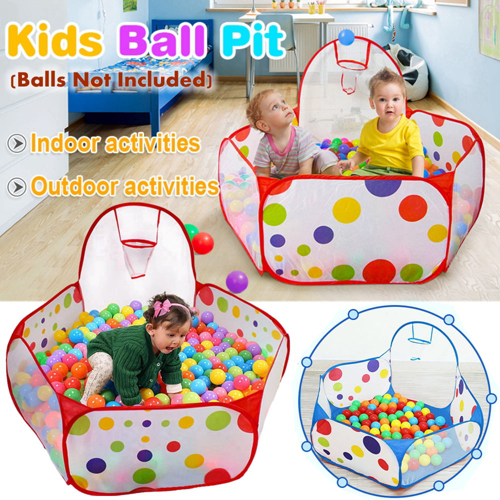100 Balls Pops Up No Assembly Required Use As / Kiddey Kids Ball Pit Play Tent 