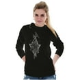 thumbnail image 3 of Bird Triangle Rose Floral Spiritual Women Plus Size Long Sleeve Graphic Tee Brisco Brands 2X, 3 of 5
