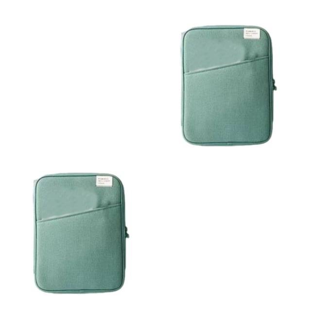 Sonducket Funda para tableta, bolsa para portátil, suave, con múltiples bolsillos, para almacenamiento de teclado, organizador con cierre de verde 11 pulgadas 2piezas