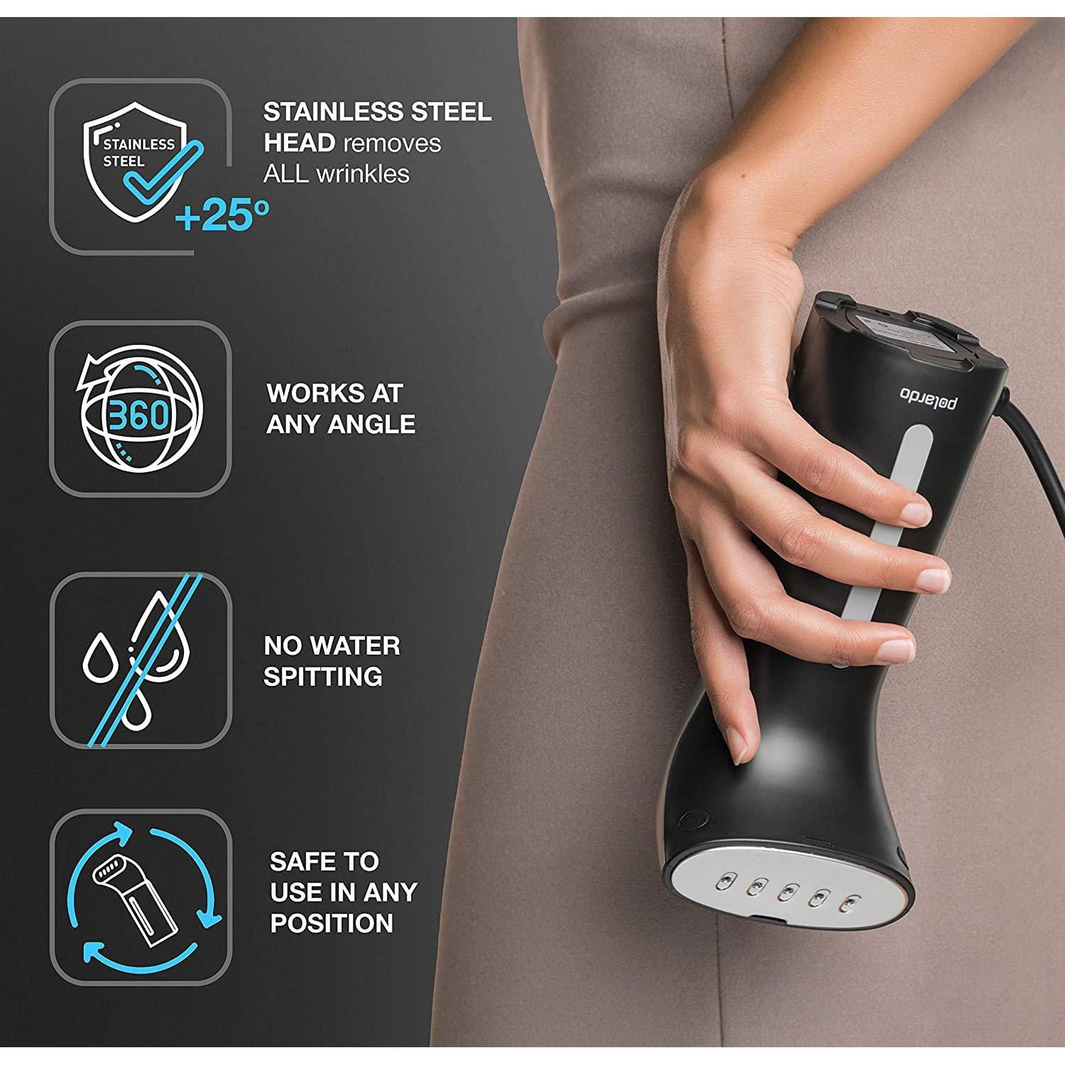 Steamer for Clothes, 1200W Handheld Garment Steamer, 2-in-1 Steamer & Iron, 25s Fast Heat-Up, 120ml Tank, Portable Travel, Polardo