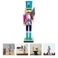 thumbnail image 2 of MasteelfCA Christmas Wooden Nutcracker Adorn Creative Wood Soldier Nutcracker Ornament, 2 of 7