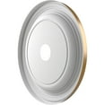 thumbnail image 4 of Ekena Millwork 22"OD x 3 1/2"ID x 1 1/2"P Traditional Thermoformed PVC Ceiling Medallion (Fits Canopies up to 13 1/2"), Metallic Gold Rush, 4 of 10