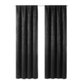 thumbnail image 2 of (2 pack) Mainstays Shimmer Rod Pocket 99% Blackout Curtains, Set of 2, Black, 37" W x 84" L, 2 of 6