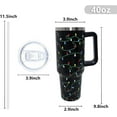 thumbnail image 4 of 40 oz Christmas Tumbler with Handle and Straw, Stainless Steel Insulated Pink Gingerbread Tumbler 40 oz, Reusable Gingerbread Cup with Leak Proof Lid, Christmas Gifts for Women, 4 of 6