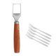 thumbnail image 1 of Cortador de sandía portátil de acero inoxidable | Herramienta para cortar sandía con mango de madera | Cortador de fruta | Herramienta ergonómica para cortar sandía en rodajas uniformes, 1 of 8