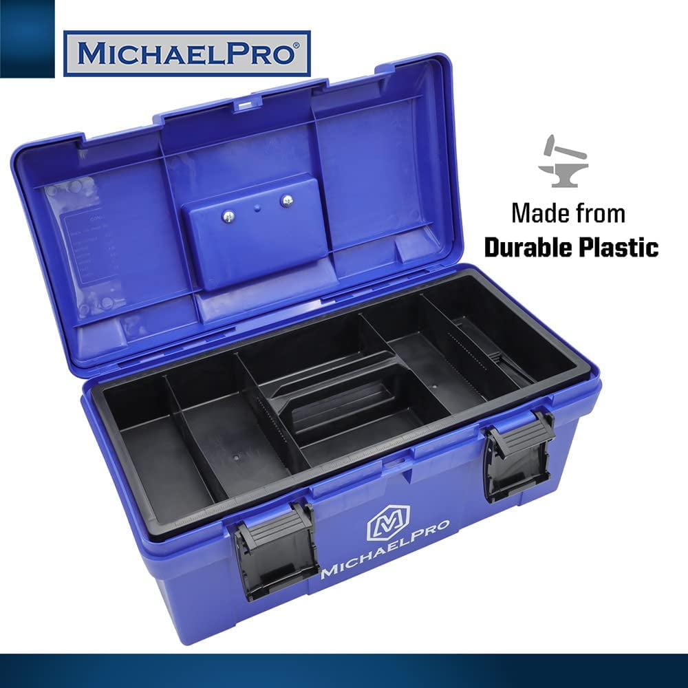MichaelPro MP014035 17Inch Tool Box Removable Inner Tray Carrying