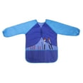 thumbnail image 4 of impermeable, delantales para niños de cocina para comer para niños, manga larga bolsillos espaciosos Azul oscuro, 4 of 9