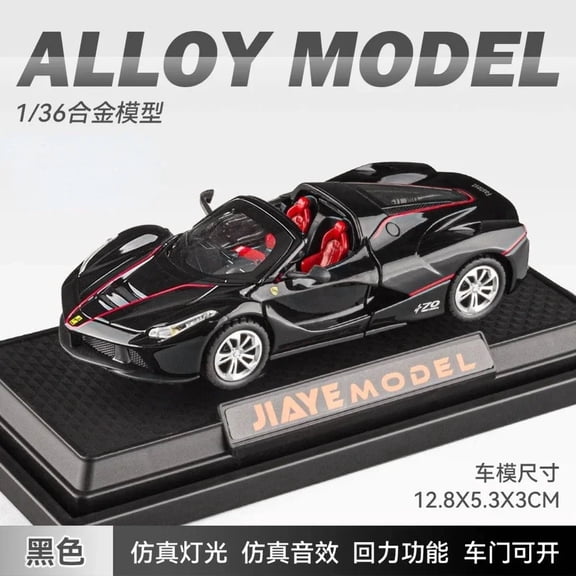 1:36 Ferrari Laferrari convertible Diecast Car Metal Model With Light And Sound Pull Back car Alloy Toy Collection For Gifts X75