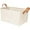 A, variant on Minimalist Woven Linen Storage Basket with Handle Stylish Functional Home Organization Essential for Living Room Kitchen Bedroom Storage Solution