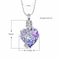 thumbnail image 4 of Crystal Heart with Tree of Life Necklace Urns for Cremation Ashes Holder Memorial Jewelry, 4 of 6