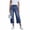 Blue, variant on Womens Capri Pants Gaucho Pants Barrel Jeans Baggy Jeans Baggy Jeans Women Boyfriend Jeans for Women Workout Pants Mom Jeans Y2k Baggy Jeans Beach Pants for Women Black L