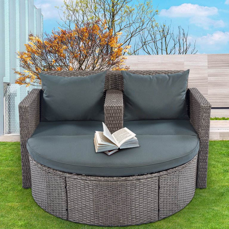 Wicker discount sofa walmart