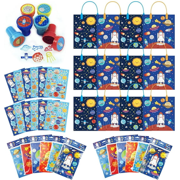 Tinymills 60pc Outer Space Bundle Set for Kids, Birthdays and Party Favors