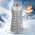 thumbnail image 5 of Yutgune Women's Long Hooded Puffer Vest Zip Up Sleeveless Quilted Jacket with Zipper Pockets, 5 of 8
