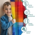 thumbnail image 3 of Blackout Kids Curtains,Checkered Childrens Insulated Curtains Set Of 2,Bedroom Essentials,Toddler Room Decor 42"x54"(106x137cm), 3 of 4