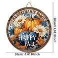thumbnail image 3 of BKER Fun Pumpkin Signs Decorate The Round Wooden Signboard For Halloween Doors, 3 of 5