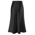 thumbnail image 4 of STAOEDU Womens Satin Skirts Casual Silk Midi Skirt High Waisted Long Skirts Zipper Elegant Work Skirts, 4 of 6