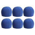 thumbnail image 3 of FRCOLOR 18 Pcs Adult Swim Stretchable Polyester Swim Swimming Hat Unisex Solid Color Swimming Caps Shower Caps Swimming Accessory (Blue), 3 of 8
