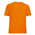 thumbnail image 4 of Yaoyar Men's Fashion Muscular Print T-Shirt Splicing Fitness Round Neck Short Sleeve T-Shirt Big and Tall Orange,4XL, 4 of 5