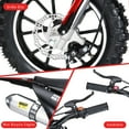 thumbnail image 4 of 49cc Kids Dirt Bike 2-Stroke, Red Mini Motorcycle, Gas Powered Dirt Bike with 10" Off-Road Tires, Front & Rear Disc Brakes, Shock Absorption, Pull Start, Load Capacity Up to 330 lbs, 4 of 8