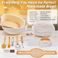 thumbnail image 3 of Banneton Bread Proofing Basket Set,10 Inch Round & 9 Oval Sourdough Bread Baking Supplies With Linen Liner - Sourdough Starter Kit, 3 of 7