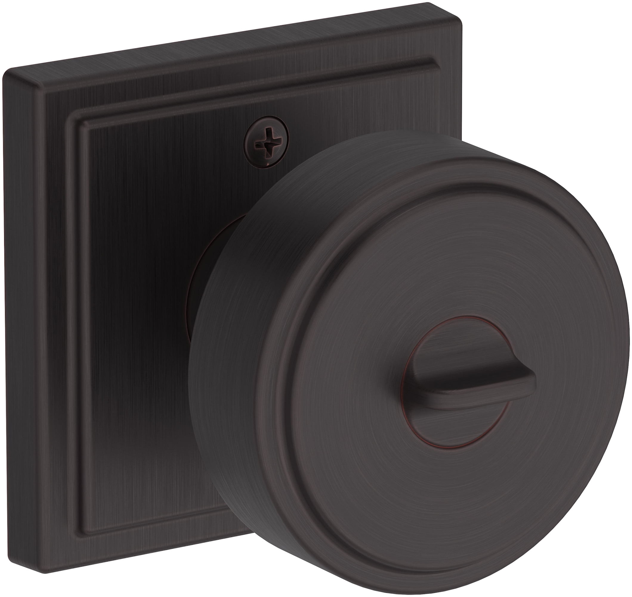 Baldwin ENVASSSR190SMC Vashon Single Cylinder Keyed Entry Door Knob Set - Black