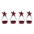 thumbnail image 2 of Star Tealight Holder Burgundy Set of 4 4x1.75x1.75, 2 of 3