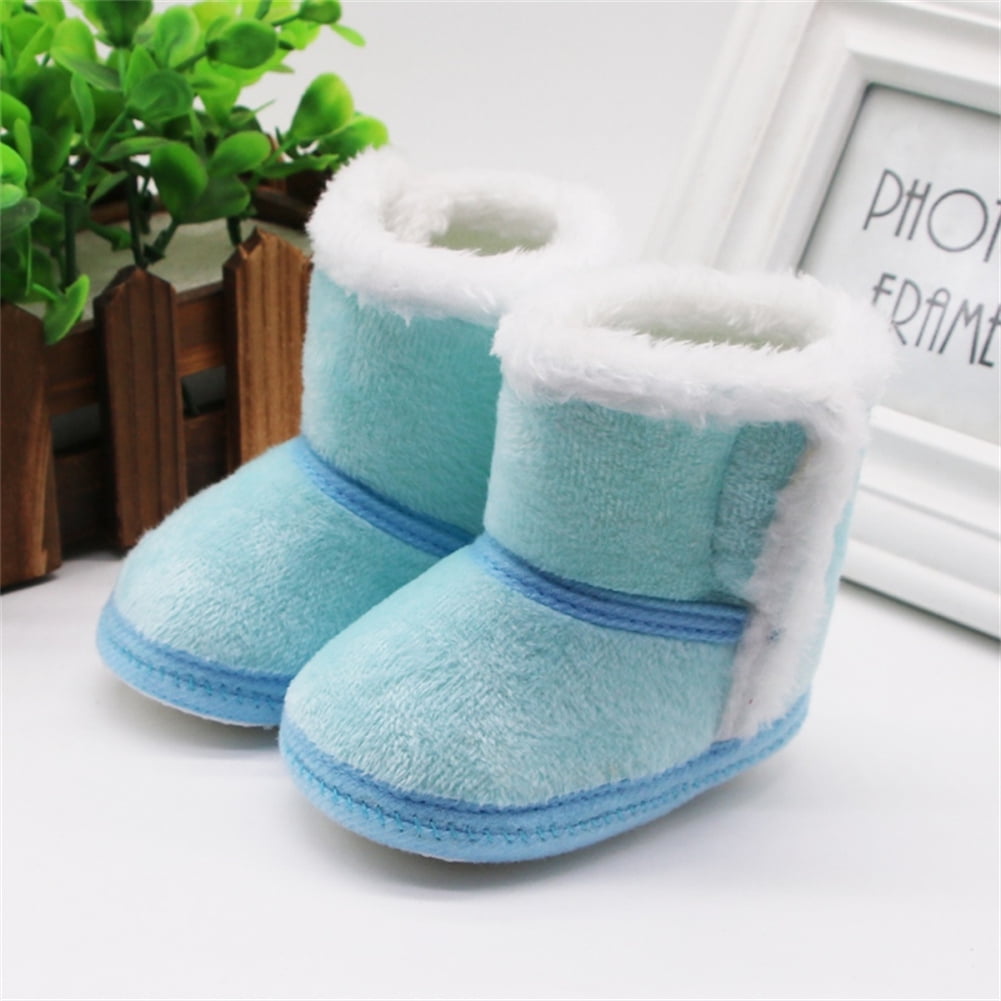 Iuhan Children Newborn Flock Warm Sneakers Baby Girls Anti-Slip Sport Shoes Boots 