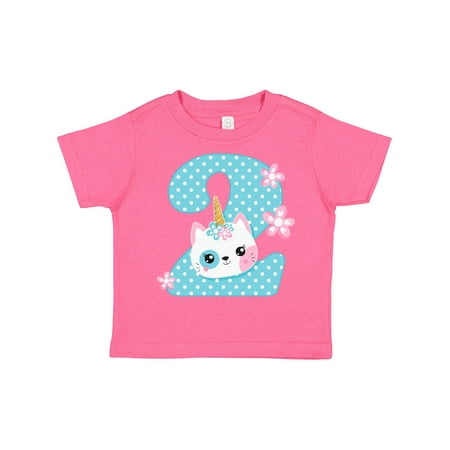 

Inktastic Unicorn Kitty 2nd Birthday Gift Toddler Toddler Girl T-Shirt