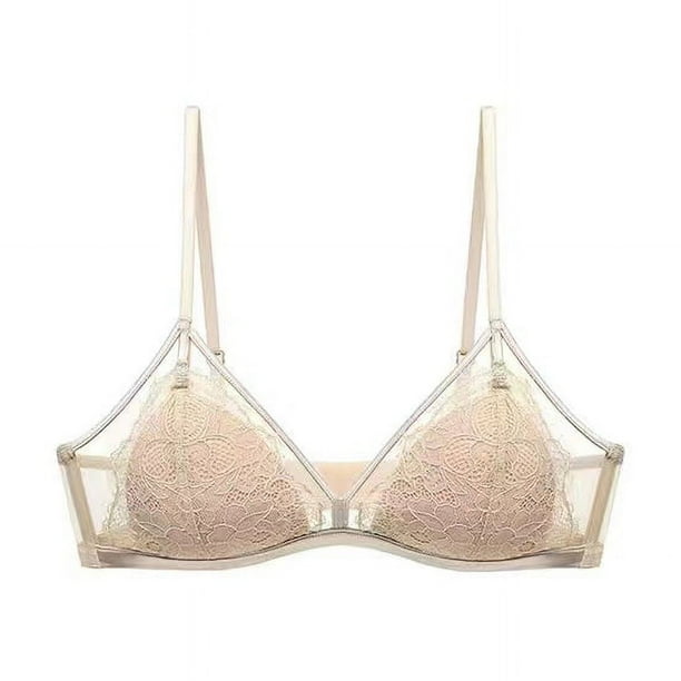 Conjunto de sujetador sin aro de encaje sexy para novia de boda roja con copa triangular francesa