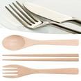 thumbnail image 3 of Kitchen Tableware Set, Heat Resistance Wooden 3PCS/Set Cutlery Set  for Hotel for Home for Restaurant, 3 of 8